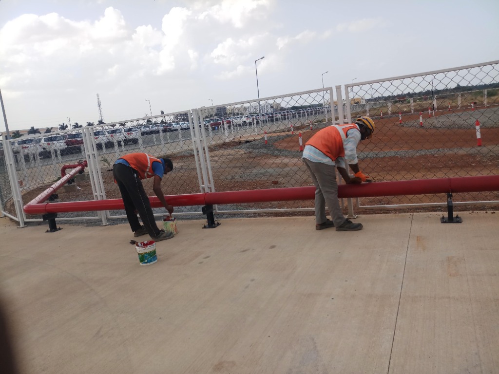 Industrial Fire Hydrant Pipeline Installation