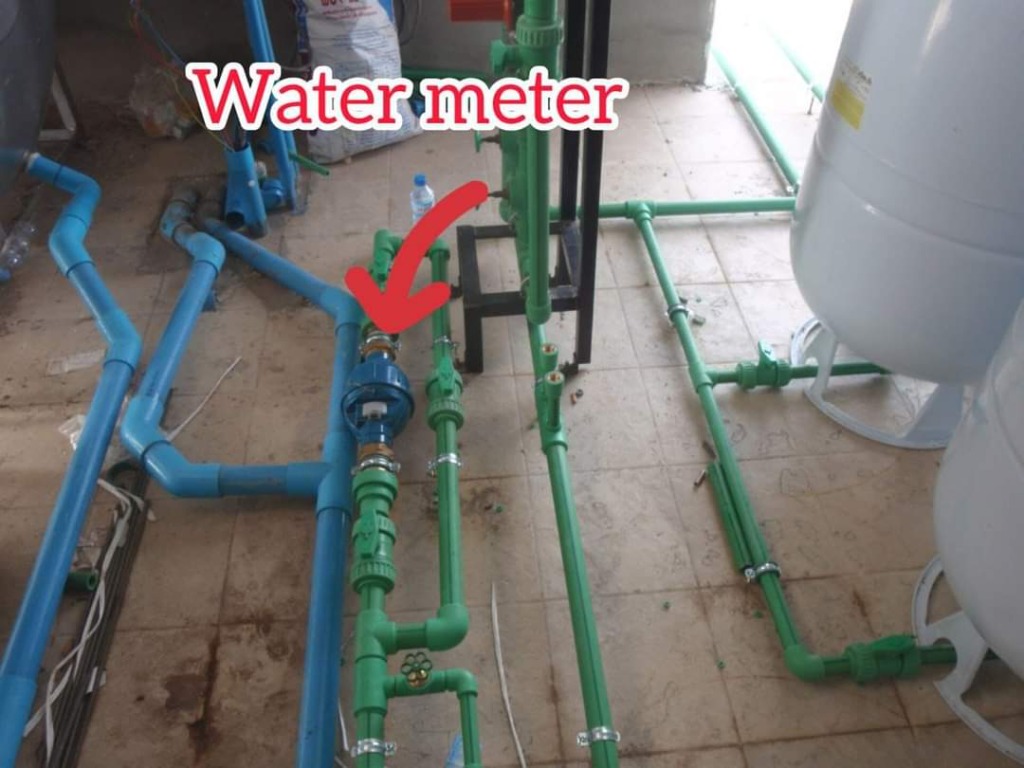 PPR Water Meter Inline Installation in Pump Room