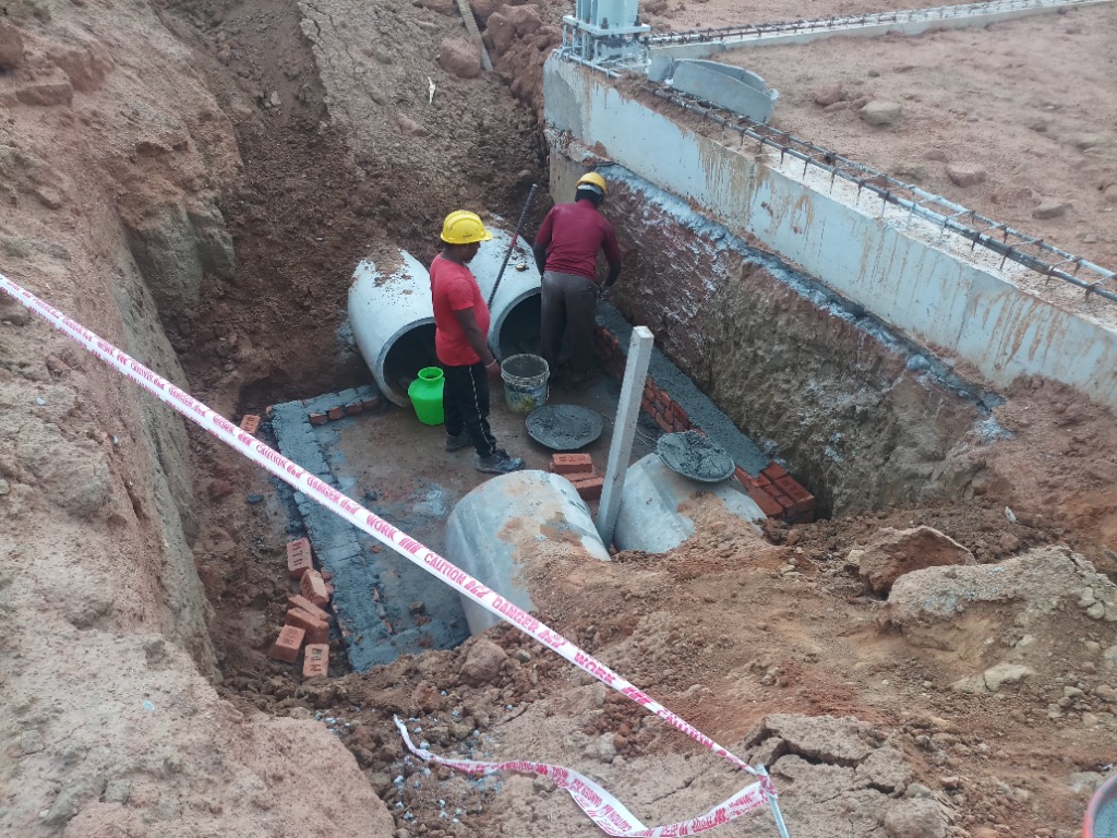 RCC Drainage Pipe Laying and Manhole Work