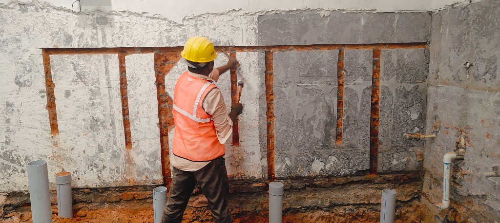 Wall Chasing and Concealed Pipe Route Preparation